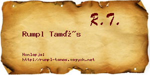 Rumpl Tamás névjegykártya